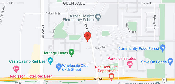 map of 118 6834 59 Avenue